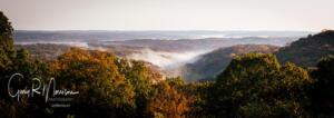 Fall morning with fog in the valleys Brown County SP